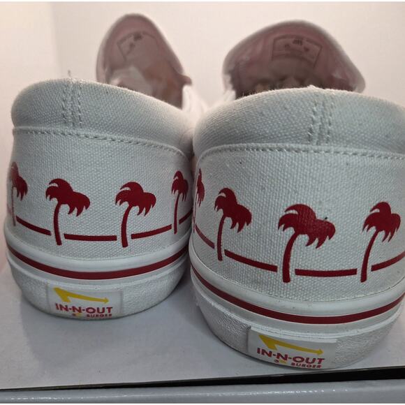 IN N OUT BURGER SLIP ONS SIZE MENS SIZE 12 DRINK CUP PALM TREE LIMITED ED - Picture 3 of 7